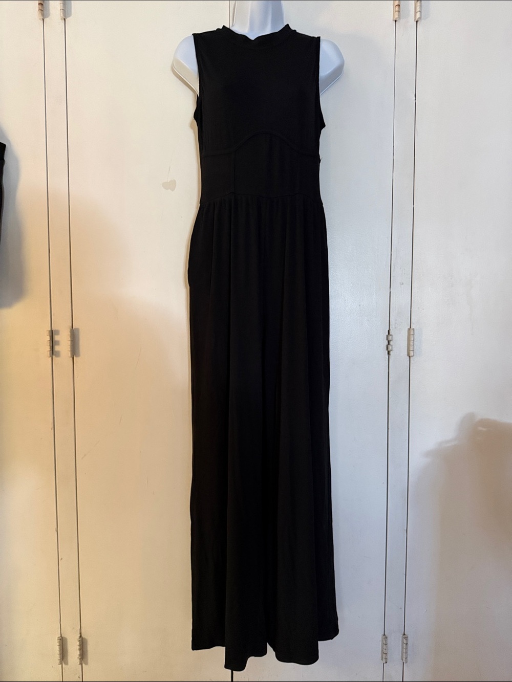 Cider Black Sleeveless Wide Leg Jumpsuit